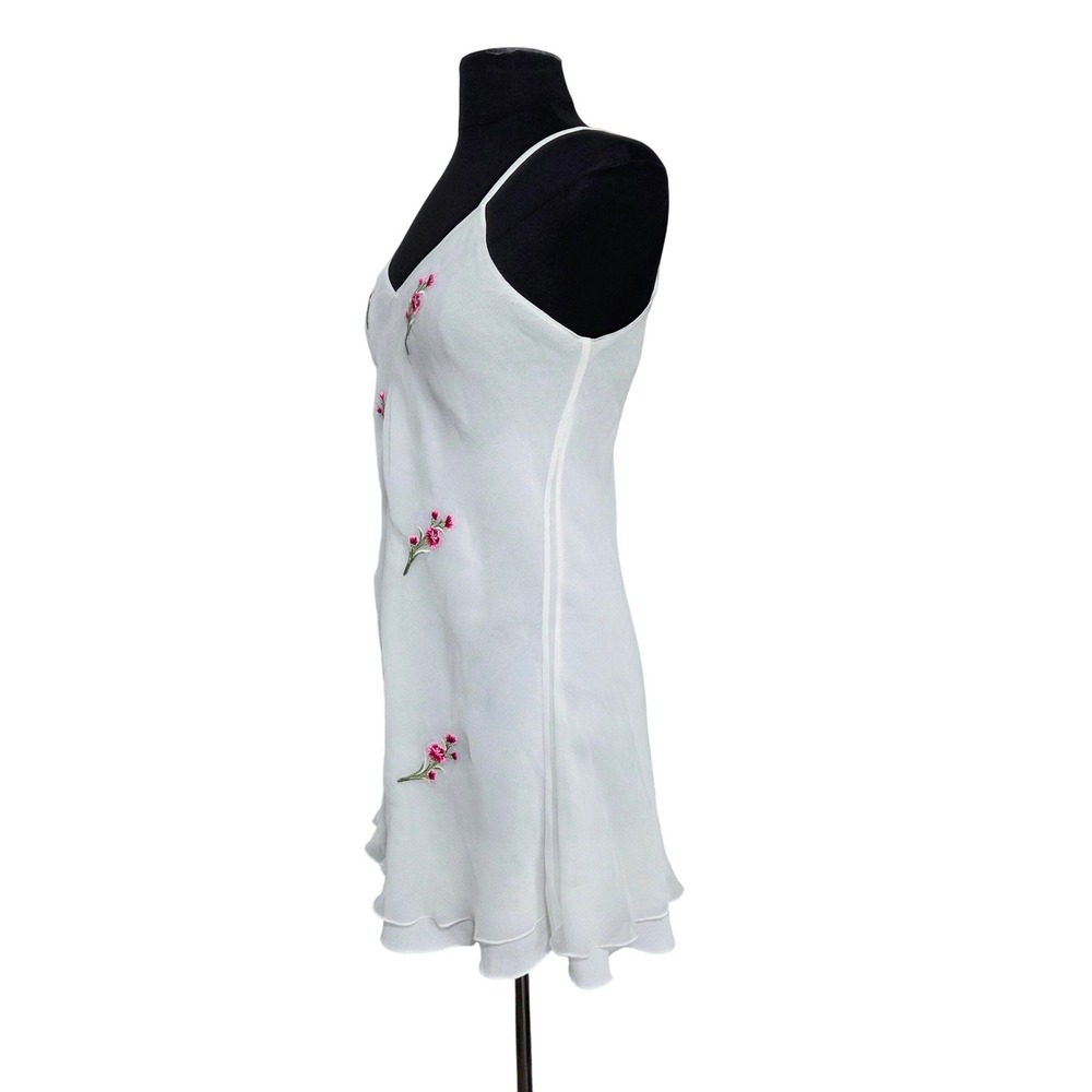 Victorias Secret Vintage Gold Label Floral Embroidered Chiffon Slip Dress Size S - Picture 2 of 9